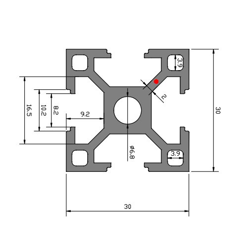 PAIDU 3030B Specification Industrial Aluminum Profile Manufacturer